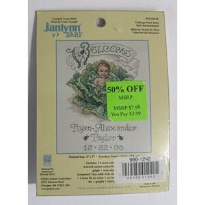 Janlynn "CABBAGE PATCH BABY BIRTH ANNOUNCEMENT" Cross Stitch Kit #023-0440- 5x7